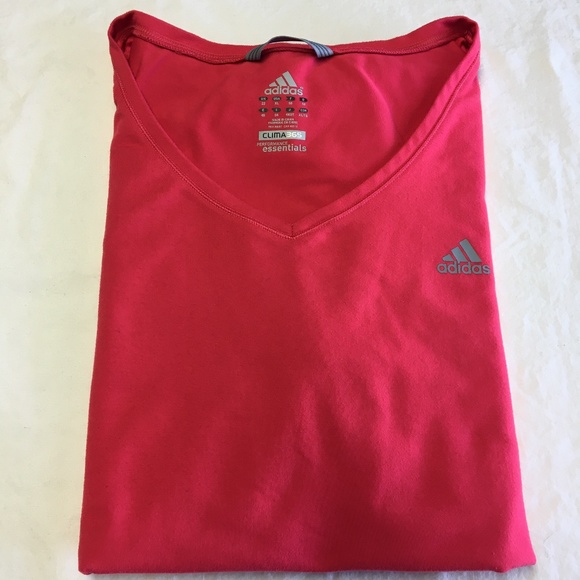 ADIDAS CLIMALITE PINK XL SHORT SLEEVE PERFORMANCE - Picture 2 of 8